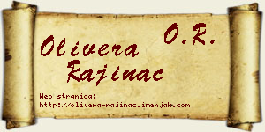 Olivera Rajinac vizit kartica